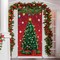Christmas Front Door Cover Xmas Tree Door Cover Banner Merry Christmas Door,70.9 x 35.4 Inch(Multicolor)